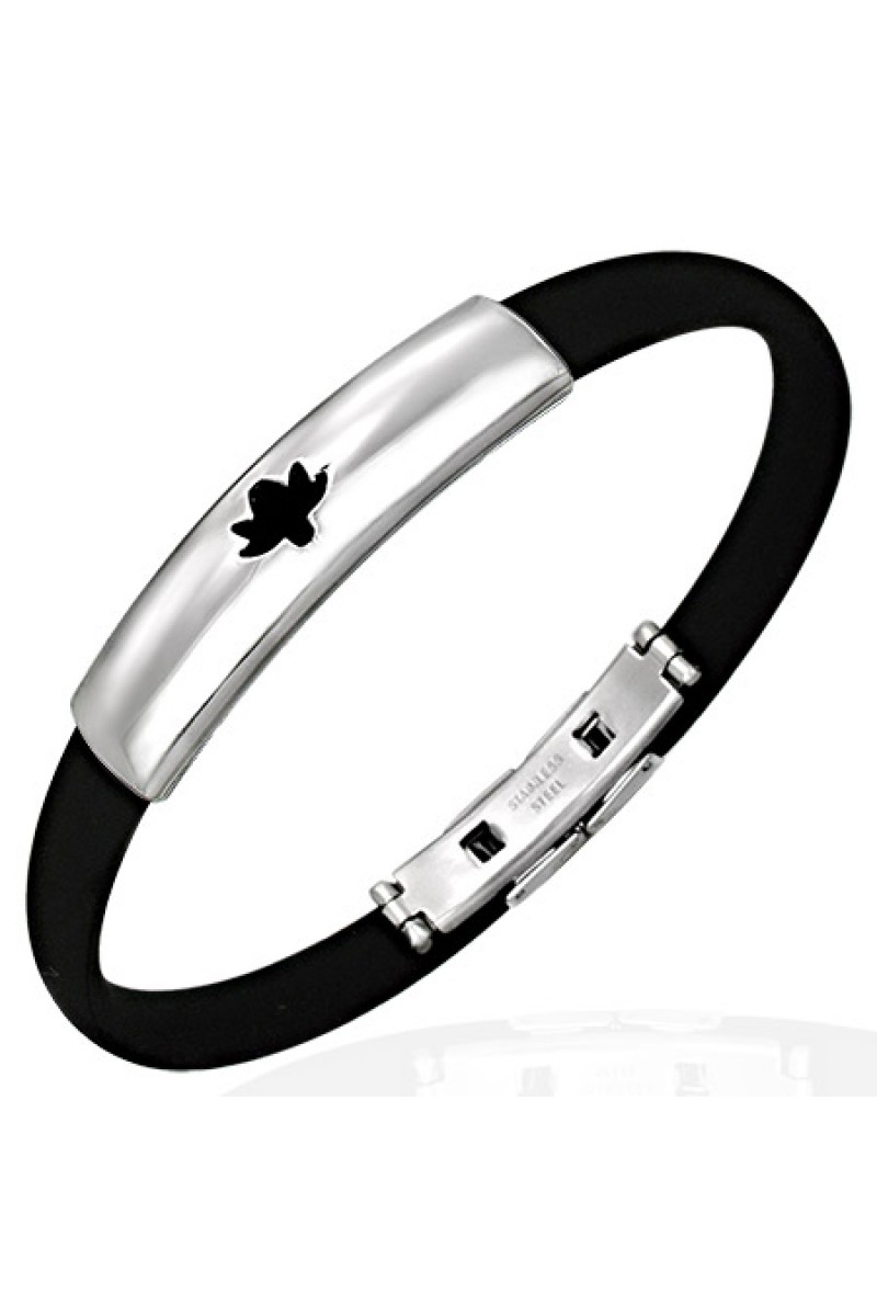 Unisex apyrankė su plieno dekoracija